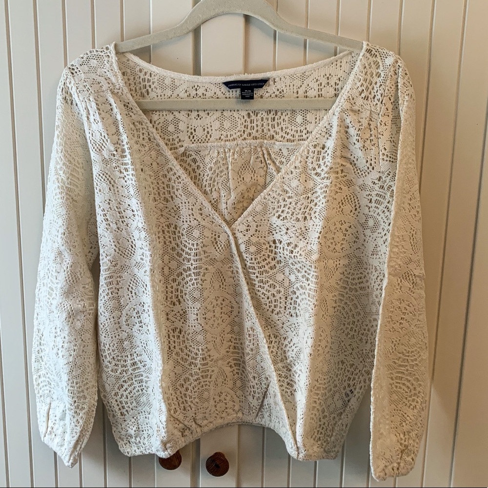American Eagle Crochet Blouse